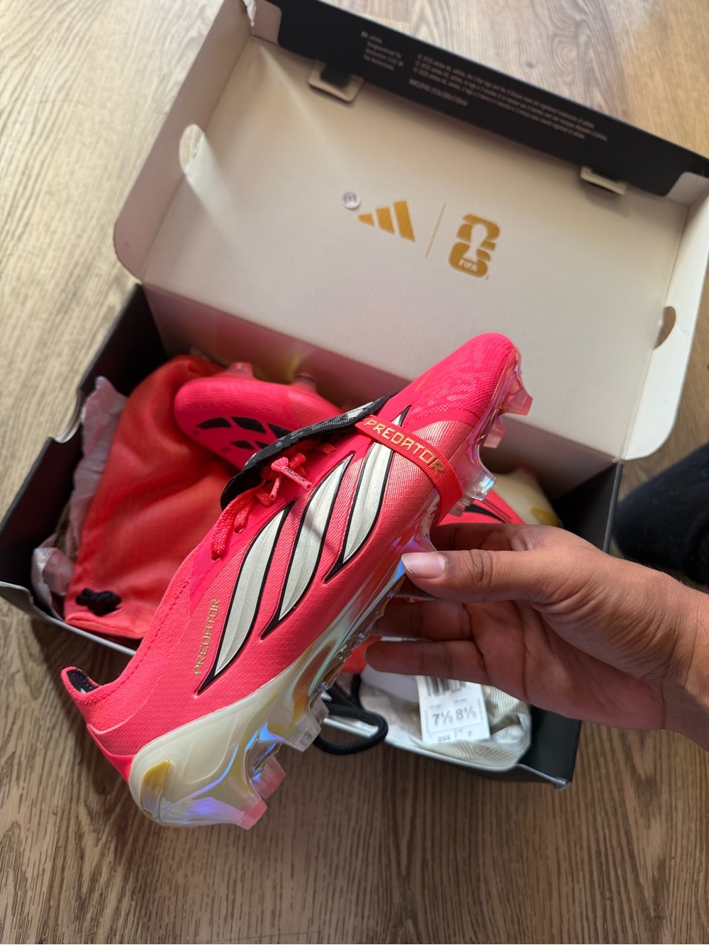 Adidas Predator elite FG Football Cleats - Hot Pink with Silver Accents